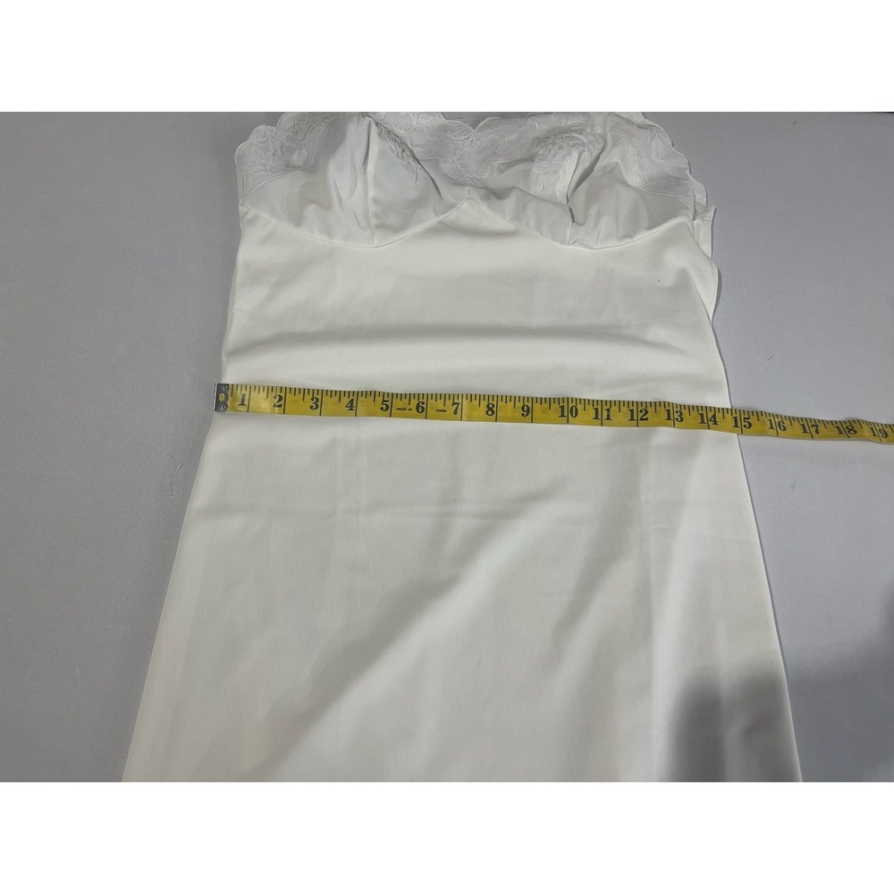 Vintage Carol Brent NWT Ivory Lace Embroidered 34 Nylon Full Slip - Picture 8 of 13